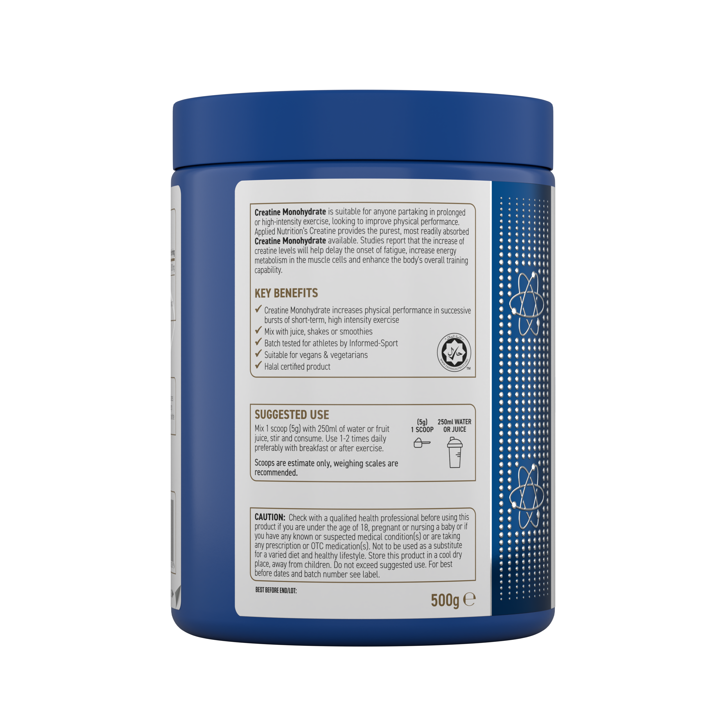 APPLIED NUTRITION CREATINE MONOHYDRATE UNFLAVOURED 500g
