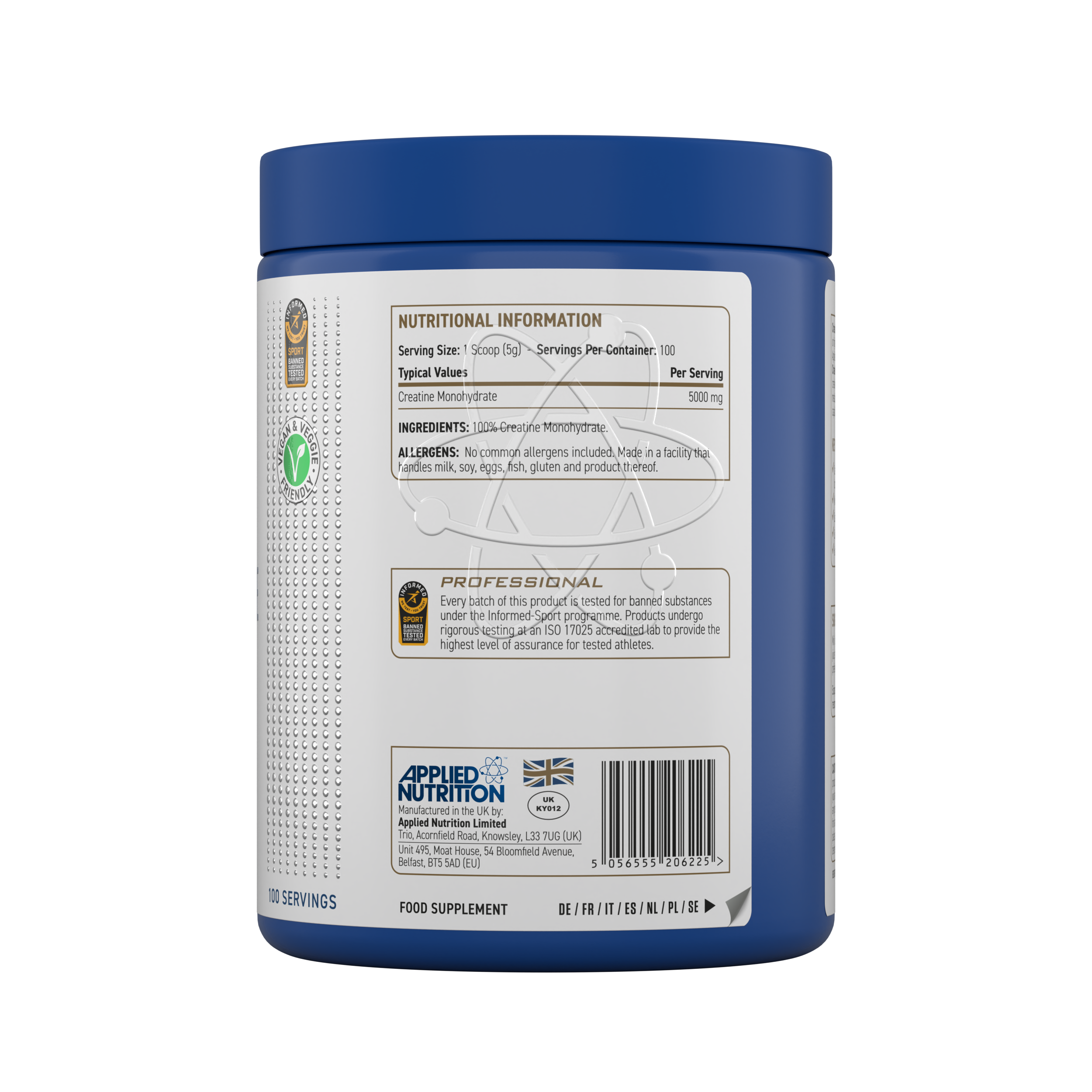 APPLIED NUTRITION CREATINE MONOHYDRATE UNFLAVOURED 500g