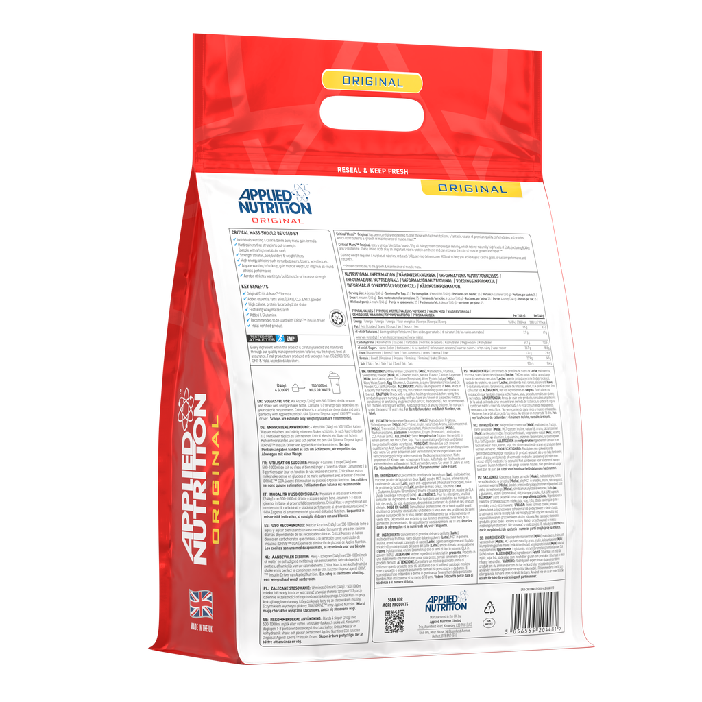 APPLIED NUTRTION CRITICAL MASS ORIGINAL 6KG HIGH CALORIE GAINER