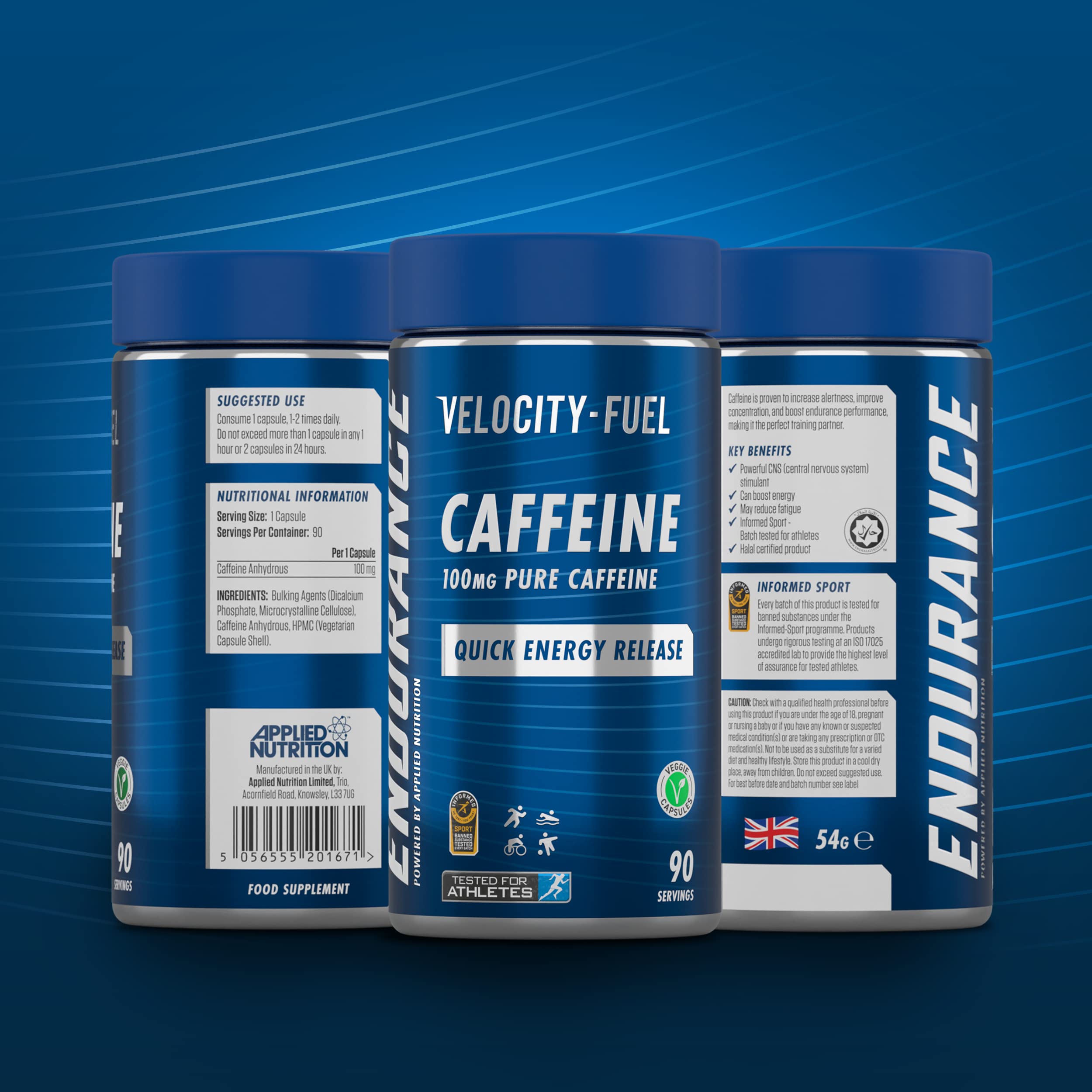 ENDURANCE CAFFEINE CAPSULES 100MG (90 SERVINGS)
