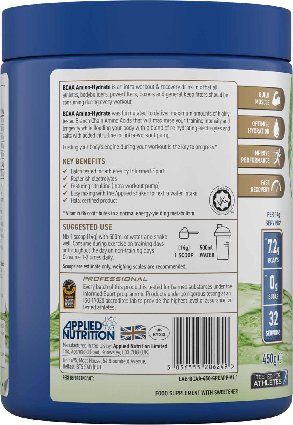 APPLIED NUTRITION BCAA AMINO-HYDRATE